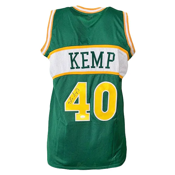 Shawn Kemp Signed Seattle Alternate Green Basketball Jersey (JSA)