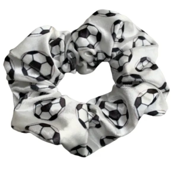 Soccer Premium Velvet Scrunchie