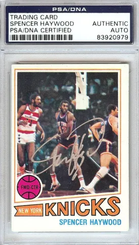 Spencer Haywood Autographed 1977 Topps Card #88 New York Knicks PSA/DNA #83920979