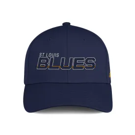 ST. LOUIS BLUES ADIDAS BAR FLEX FIT HAT - NAVY