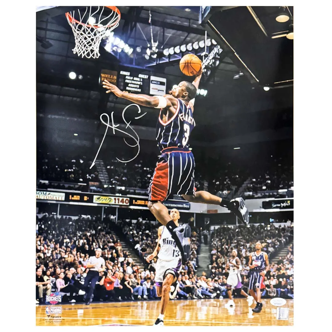 Steve Francis Signed Pose 4 Basketball 16x20 Photo (JSA)