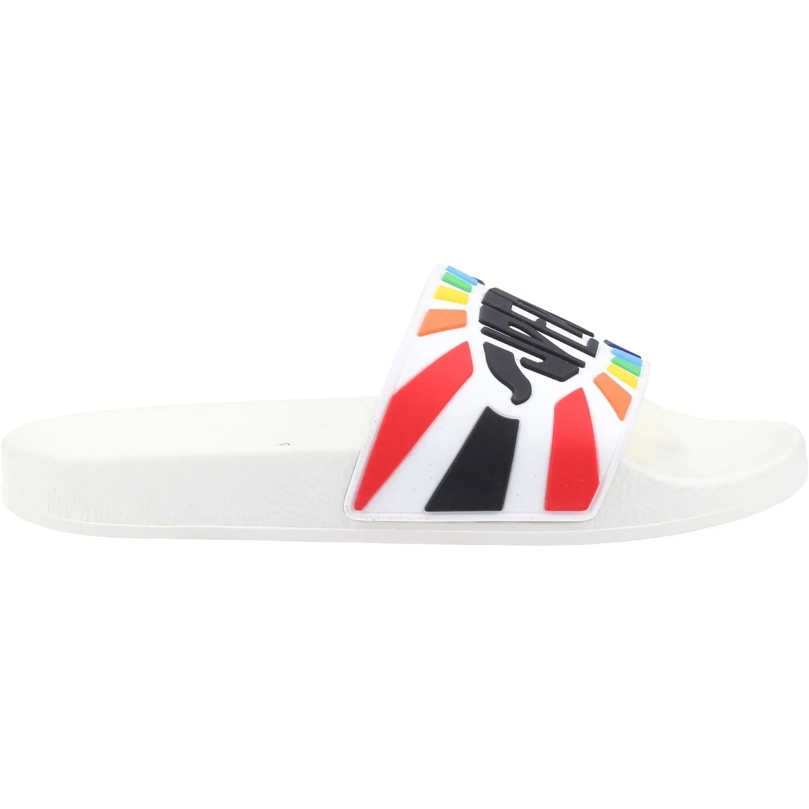 Superga Slide Synthetic Women's White/Multicolour Sandals