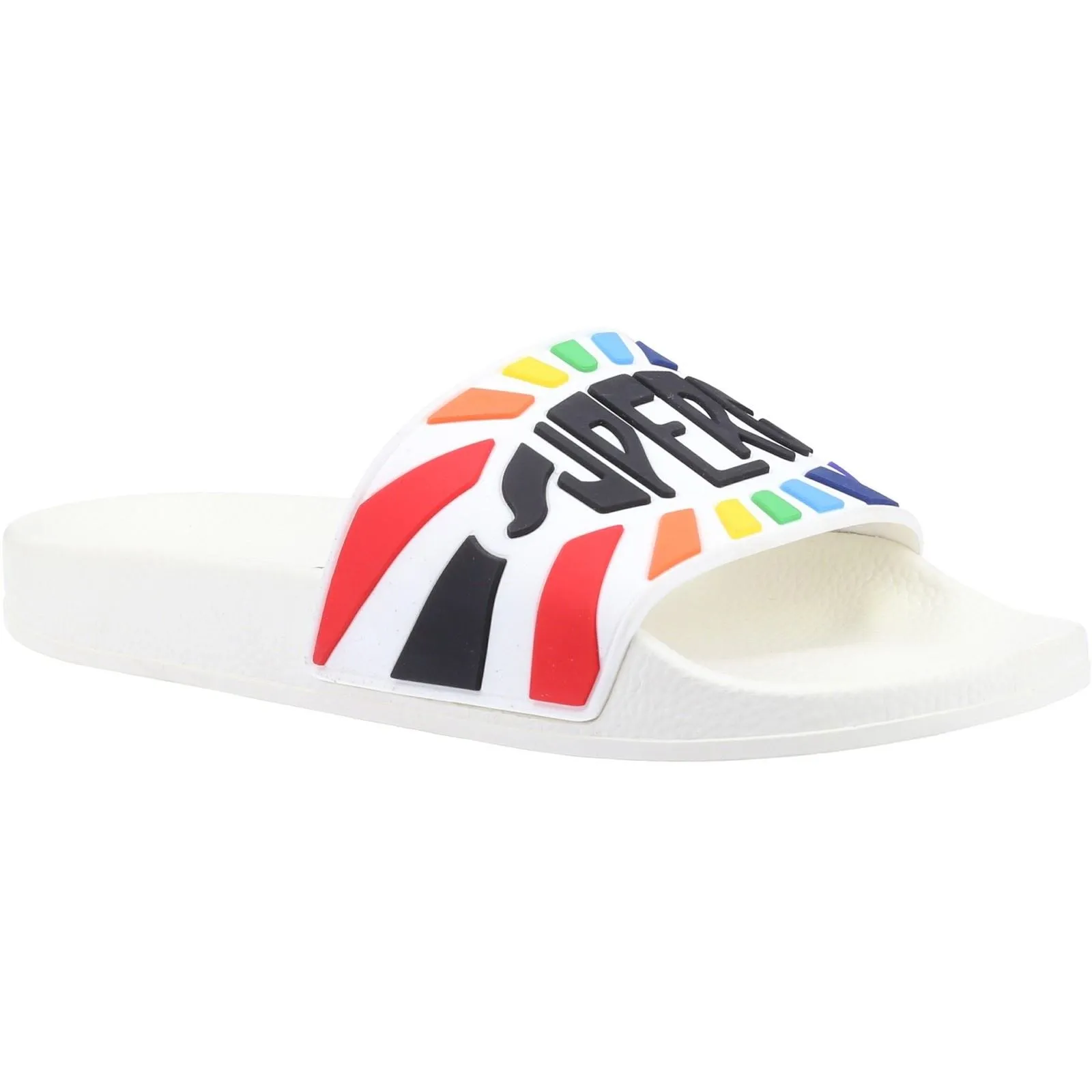 Superga Slide Synthetic Women's White/Multicolour Sandals