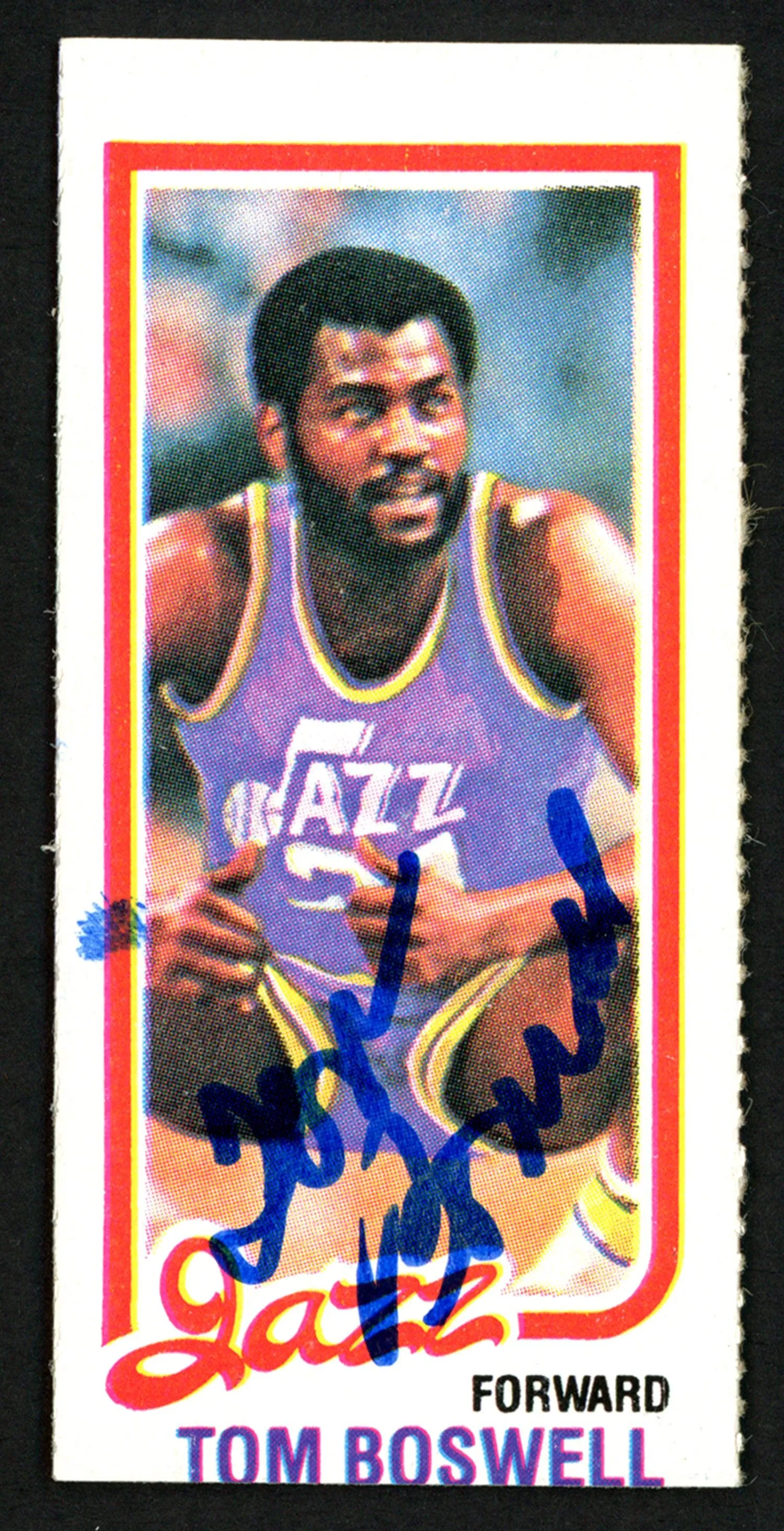 Tom Boswell Autographed 1980-81 Topps Card #238 Utah Jazz SKU #150255