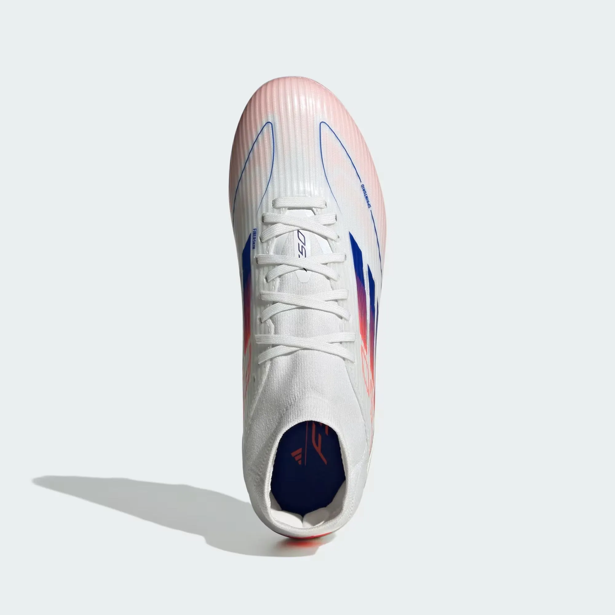 WOMEN'S F50 LEAGUE MID-CUT FG/MG CLEATS [Cloud White / Lucid Blue / Solar Red]