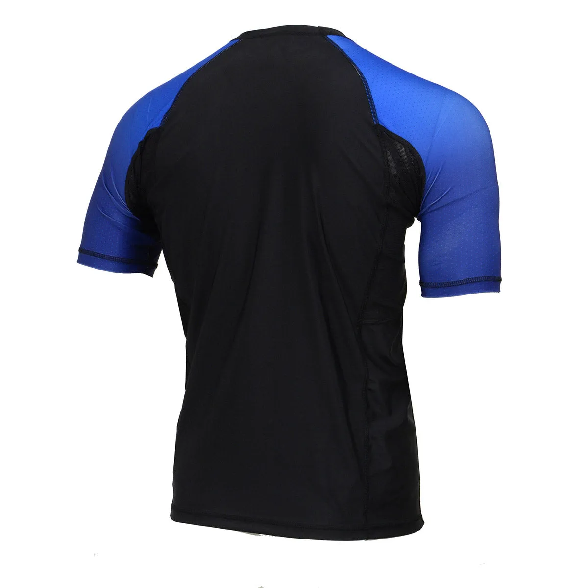 X-Fitness XFM7001 Men's Black and Blue Short Sleeve Compression Rash